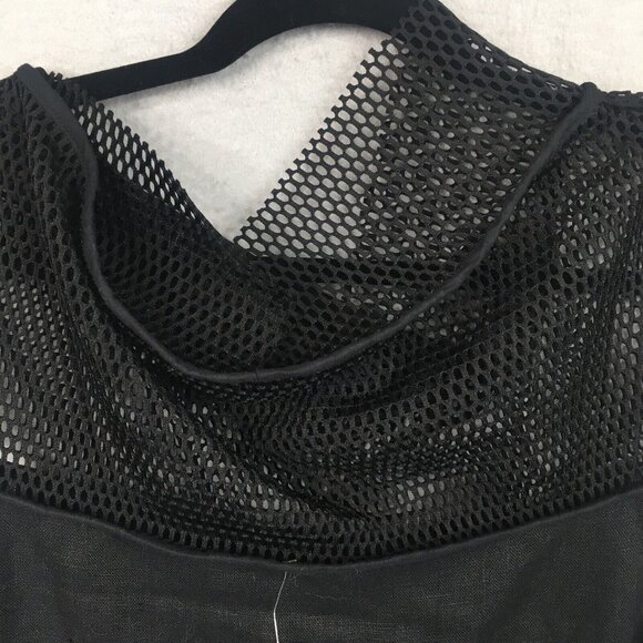 Karaka Design Top Women Large Black 100% Linen Lagenlook Artsy Boho Asymmetrical - Picture 12 of 12